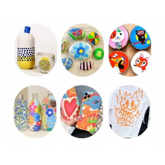 Double-sided waterproof acrylic markers 60 pcs - various uses AP0125