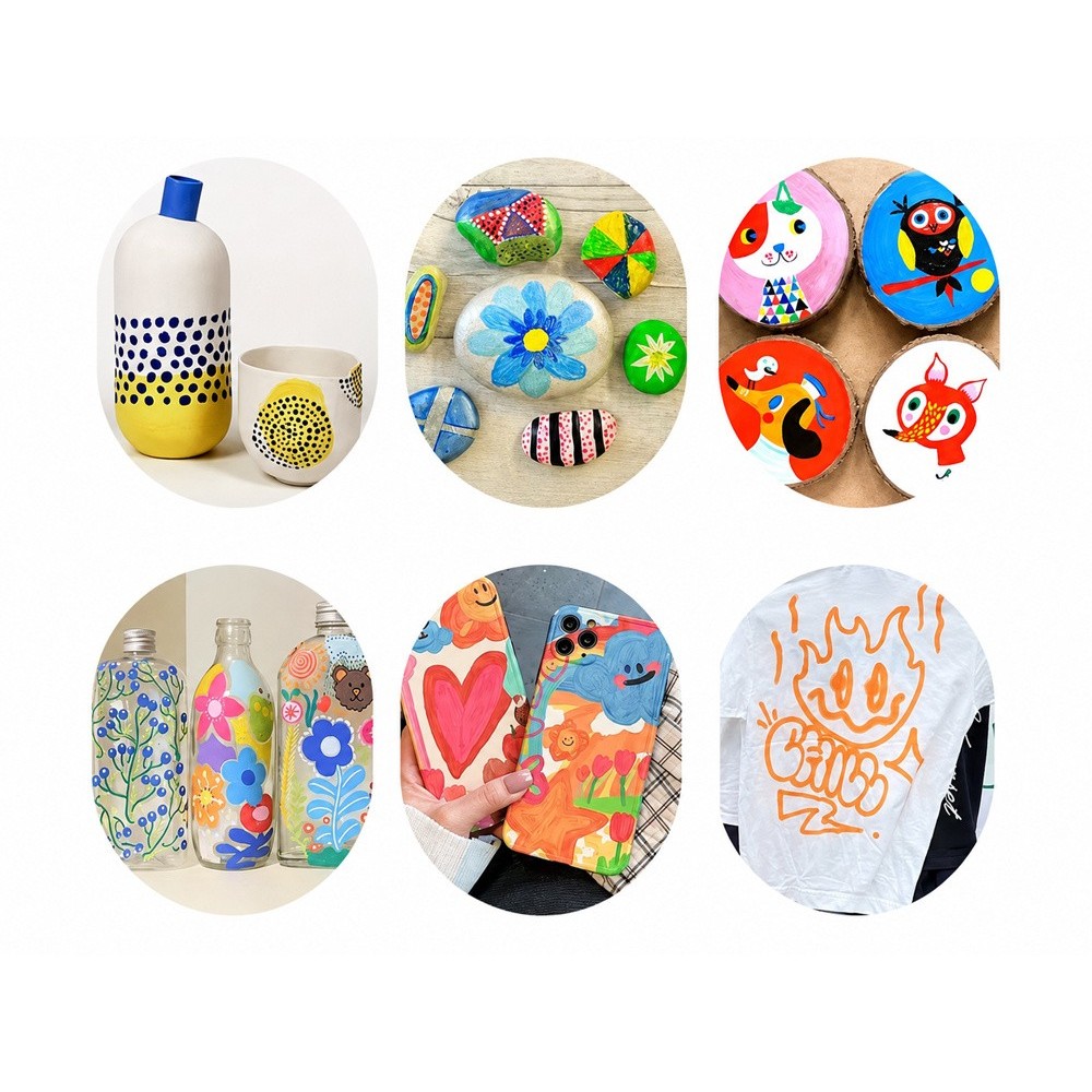 Double-sided waterproof acrylic markers 60 pcs - various uses AP0125