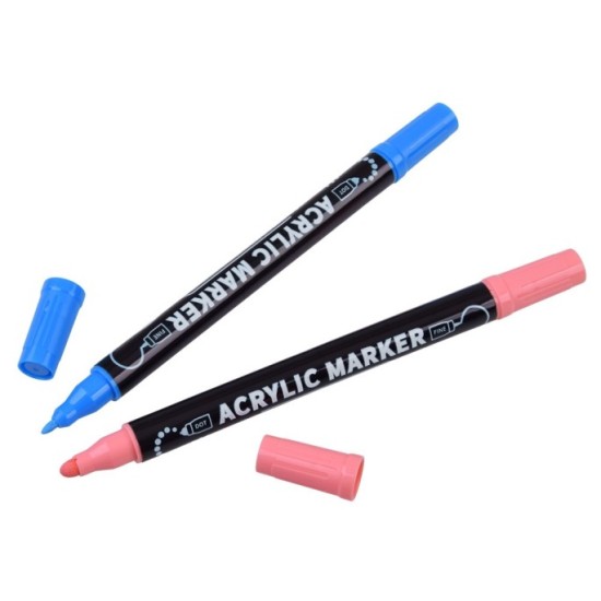 Double-sided waterproof acrylic markers 60 pcs - various uses AP0125
