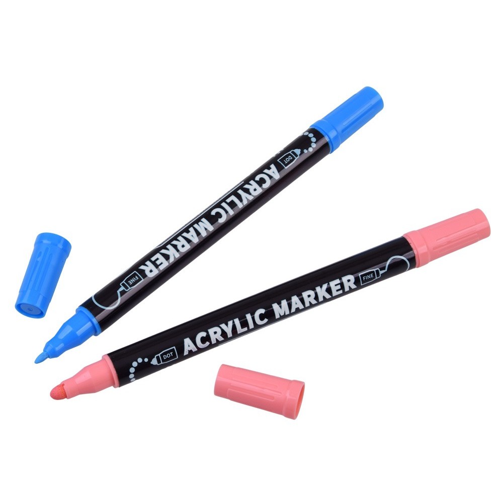 Double-sided waterproof acrylic markers 60 pcs - various uses AP0125