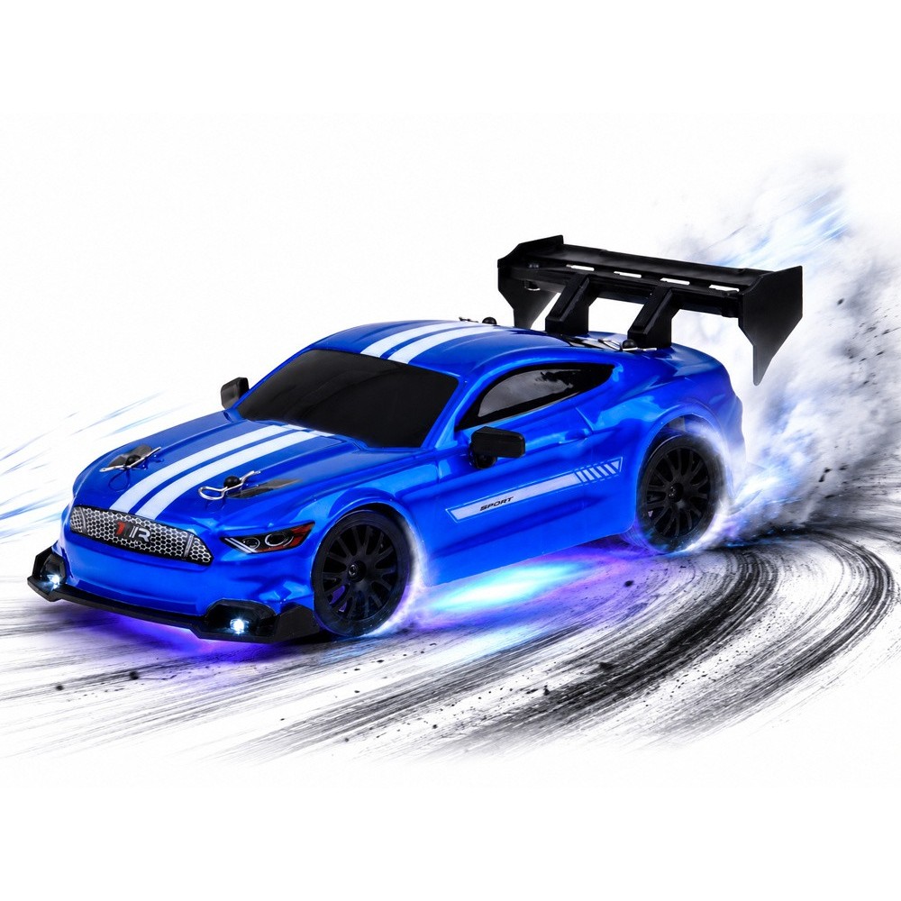 JOKO RC Auto s Driftom 1:24, svetolom a zvukom, náhradné pneumatiky, na diaľkové ovládanie, modré