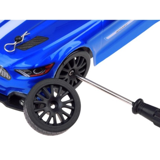 JOKO RC Auto s Driftom 1:24, svetolom a zvukom, náhradné pneumatiky, na diaľkové ovládanie, modré