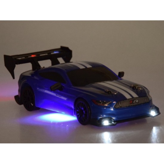 JOKO RC Auto s Driftom 1:24, svetolom a zvukom, náhradné pneumatiky, na diaľkové ovládanie, modré