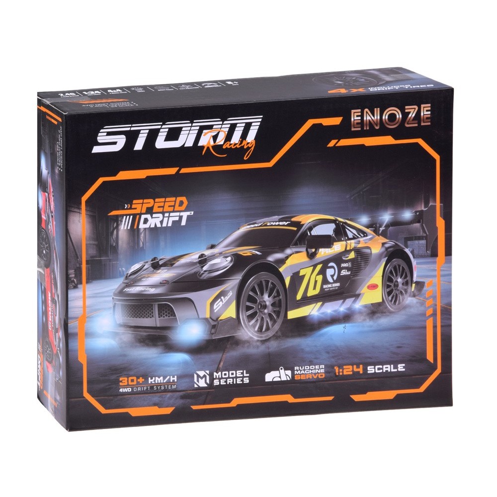 JOKO RC Auto s Driftom 1:24, svetolom a zvukom, náhradné pneumatiky, na diaľkové ovládanie, modré