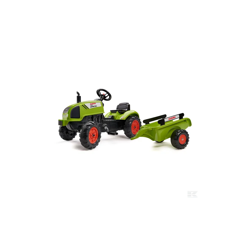 FALK Šľapací Traktor Claas ARION 410 s vlečkou a otváracou kapotou