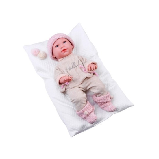 JOKO Veľká Interaktívna bábika 48 cm – plače, hovorí, vonia, na batérie + deka