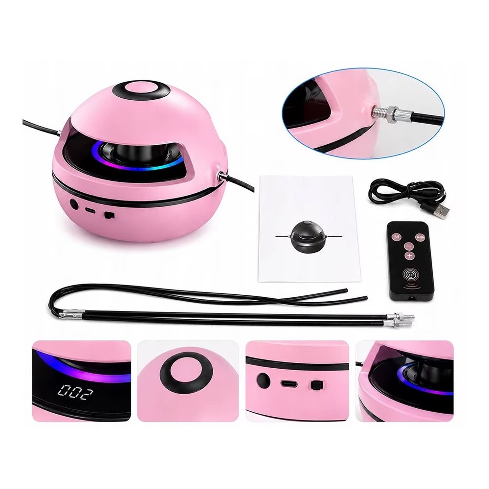 Elektrická interaktívna skákacia trampolína s hudbou, Bluetooth, na diaľkové ovládanie, počítadlo, elektrické švihadlo, ružová