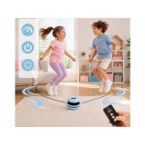 Elektrická interaktívna skákacia trampolína s hudbou, Bluetooth, na diaľkové ovládanie, s počítadlom, elektrické švihadlo, modrá