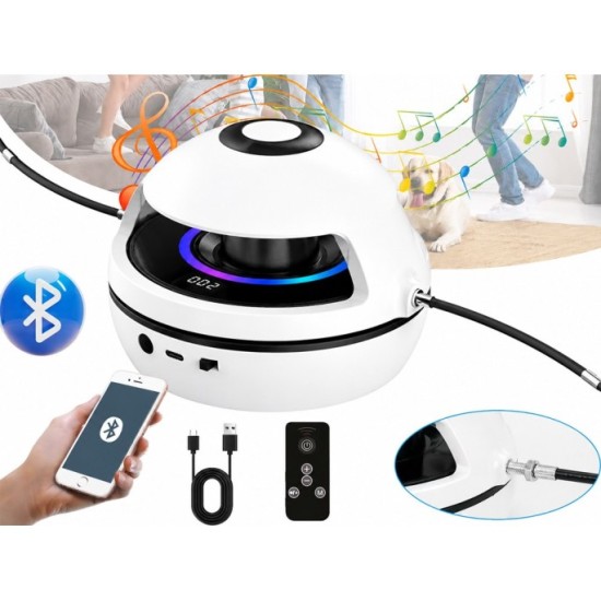 Elektrická interaktívna skákacia trampolína s hudbou, Bluetooth, na diaľkové ovládanie, s počítadlom, elektrické švihadlo, biela