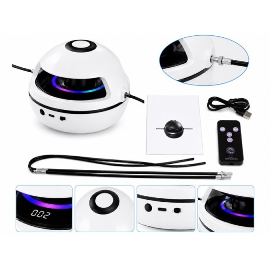 Elektrická interaktívna skákacia trampolína s hudbou, Bluetooth, na diaľkové ovládanie, s počítadlom, elektrické švihadlo, biela