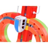 JOKO Sada Magnetické Kocky, magnetická vlaková autodráha s magnetickým vláčikom na batérie 135ks, USB nabíjačka