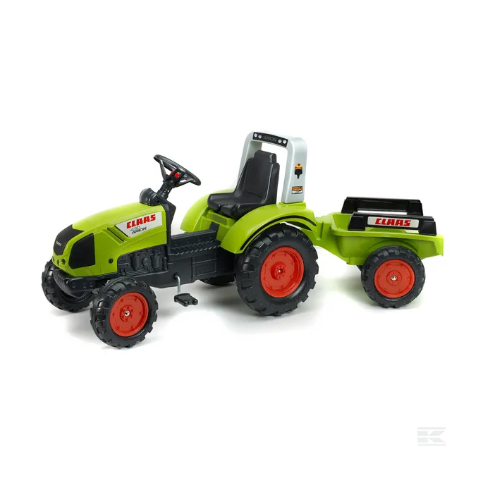 FALK Šľapací Traktor Claas ARION 430 s vlečkou, od 3 do 7 rokov