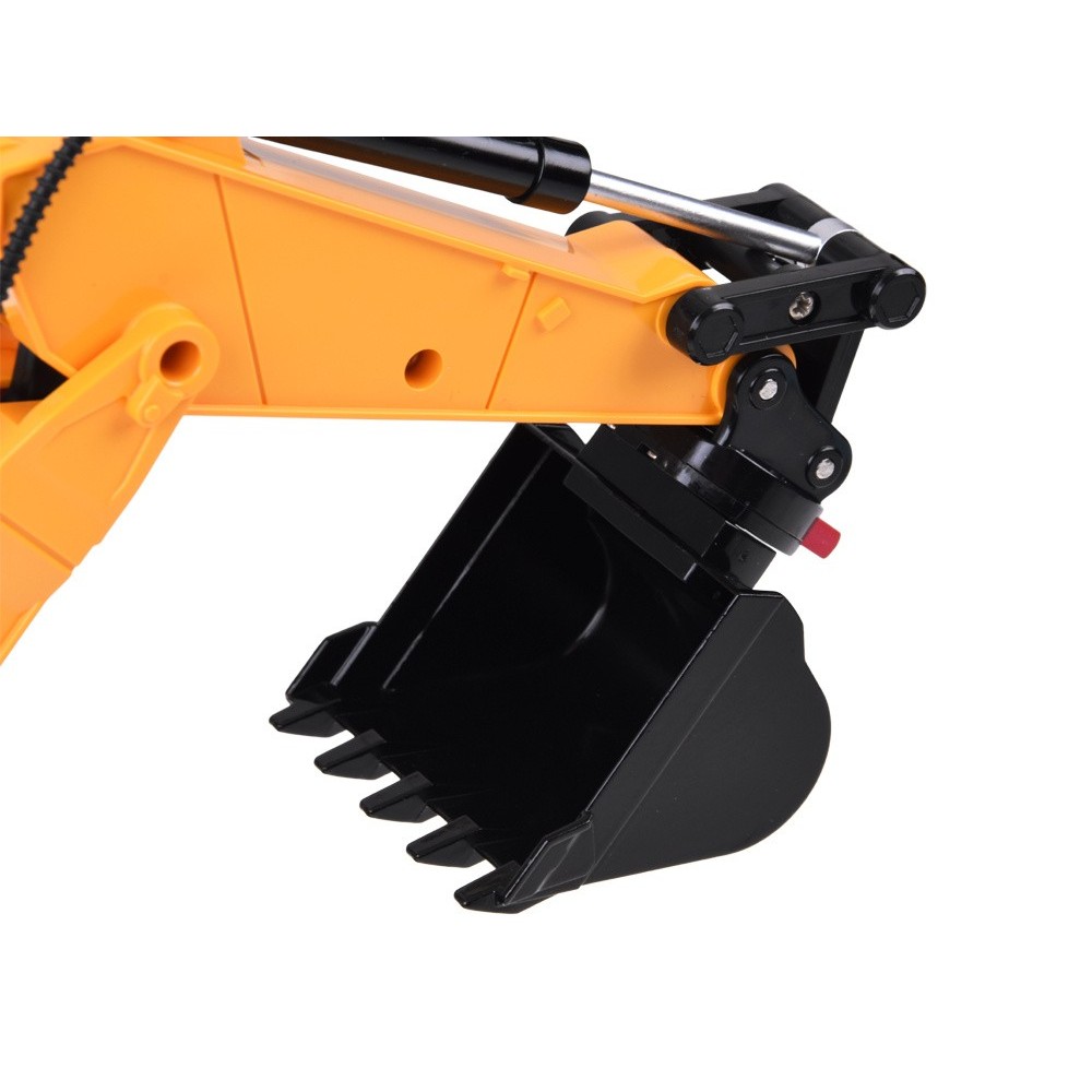 JCB RC Bager na diaľkové ovládanie, 3 vymeniteľné hroty, Licencia JCB, kovovová lyžica,so svetlom a zvukom