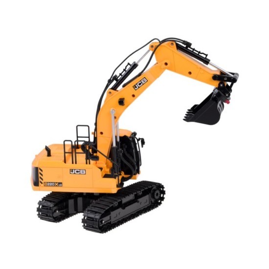 JCB RC Bager na diaľkové ovládanie, 3 vymeniteľné hroty, Licencia JCB, kovovová lyžica,so svetlom a zvukom
