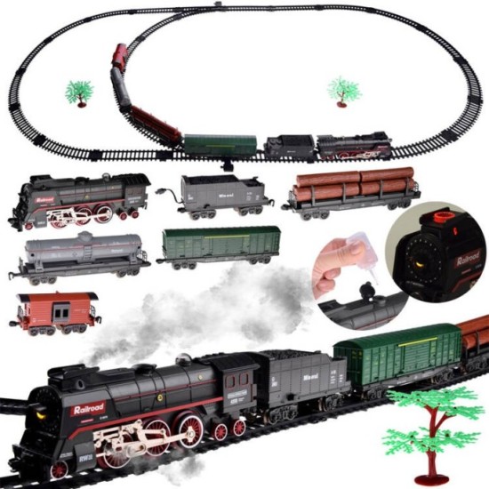 JOKO Elektrická Vlaková súprava 185x99cm s Dymovým Efektom, svetlom a zvukom