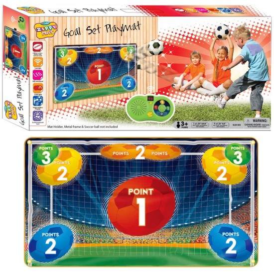 JOKO Detská Interaktívna Hracia Podložka Elektrická Futbalová Bránka s LED počítadlom skóre, so svetlom a zvukom