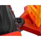 JOKO Elektrický traktor s vlečkou BLOW, diaľkové ovládanie, penové kolesá, kožené sedadlo, Led svetlá, USB, MP3, červený