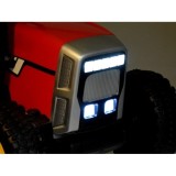 JOKO Elektrický traktor s vlečkou BLOW, diaľkové ovládanie, penové kolesá, kožené sedadlo, Led svetlá, USB, MP3, červený