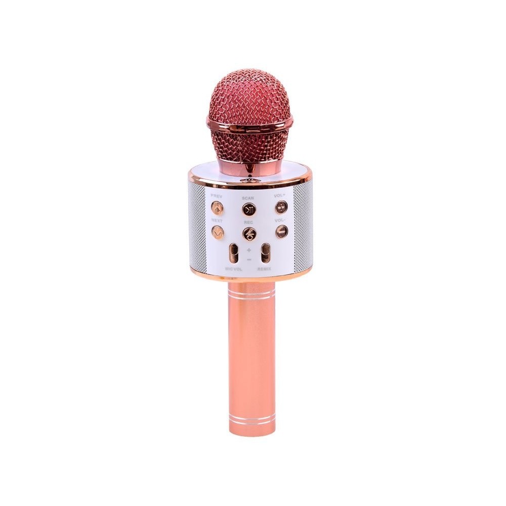 JOKO Mikrofón Karaoke, Bluetooth + nabíjačka, ružový rose
