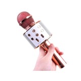 JOKO Mikrofón Karaoke, Bluetooth + nabíjačka, ružový rose