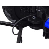JOKO Veľký Elektrický Traktor s Elektricky vyklápacou vlečkou 205cm, 2x200W 24V, kožené sedadlo, modrý