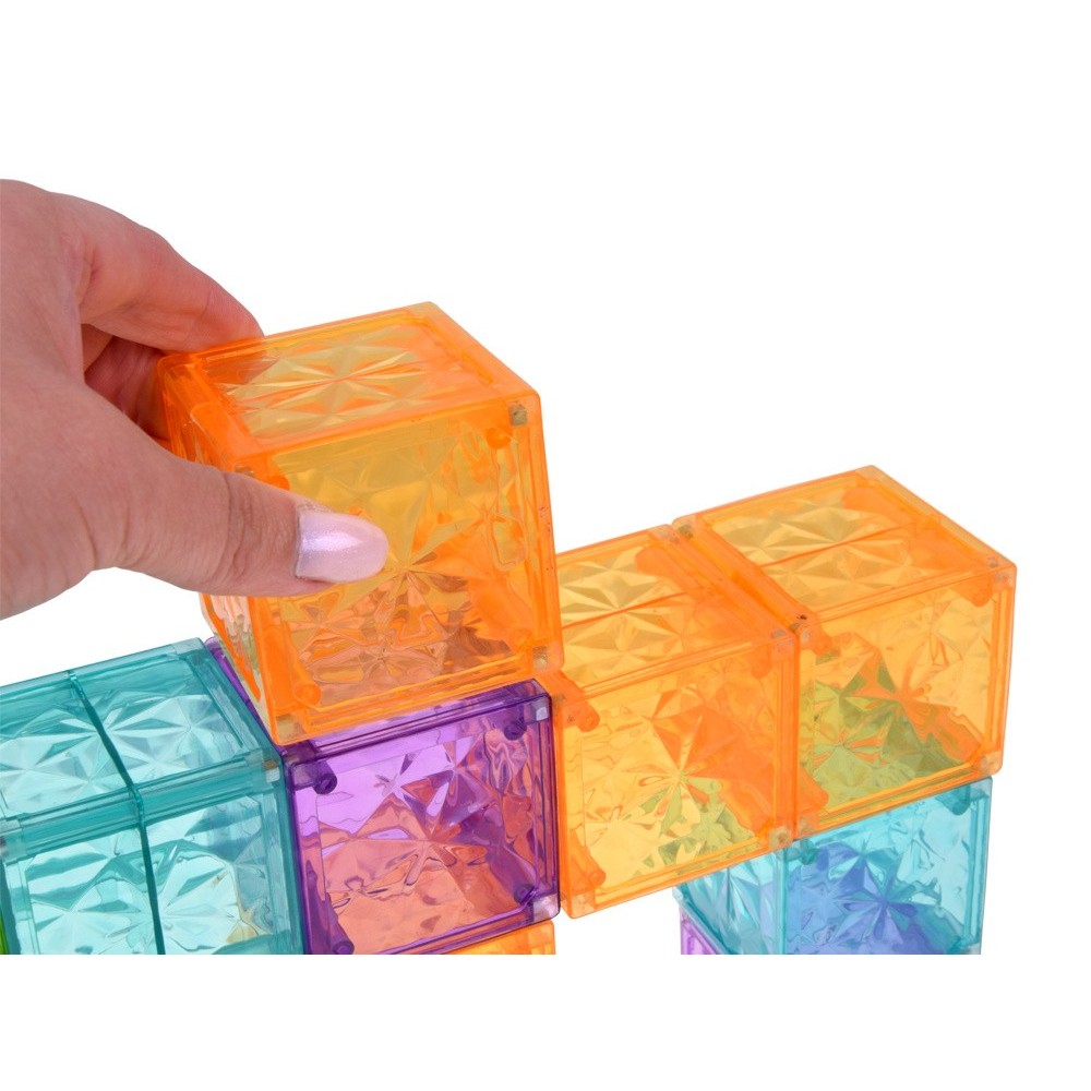 JOKO Sada Magnetické kocky transparentné, priesvytné 42ks
