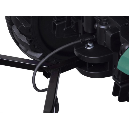 JOKO Veľký Elektrický Traktor s Elektricky vyklápacou vlečkou 205cm, 2x200W 24V, kožené sedadlo, zelený