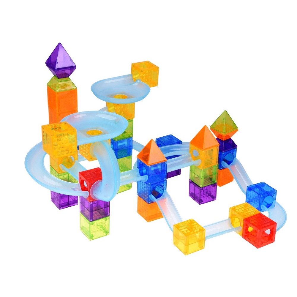 JOKO Sada Magnetické Guličková Dráha Marble Run 75ks, magnetické kocky