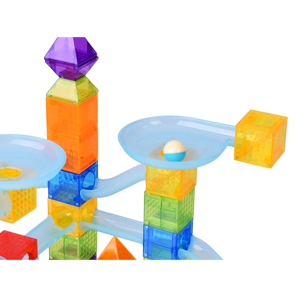 JOKO Sada Magnetické Guličková Dráha Marble Run 75ks, magnetické kocky