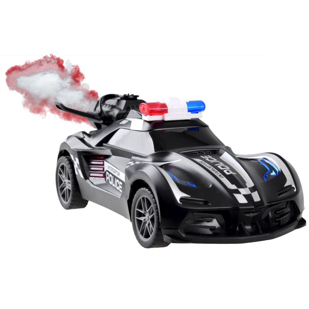 JOKO RC Autíčko Polícia s DYMOM + svetelné efekty, policajné auto na diaľkové ovládanie, čierne