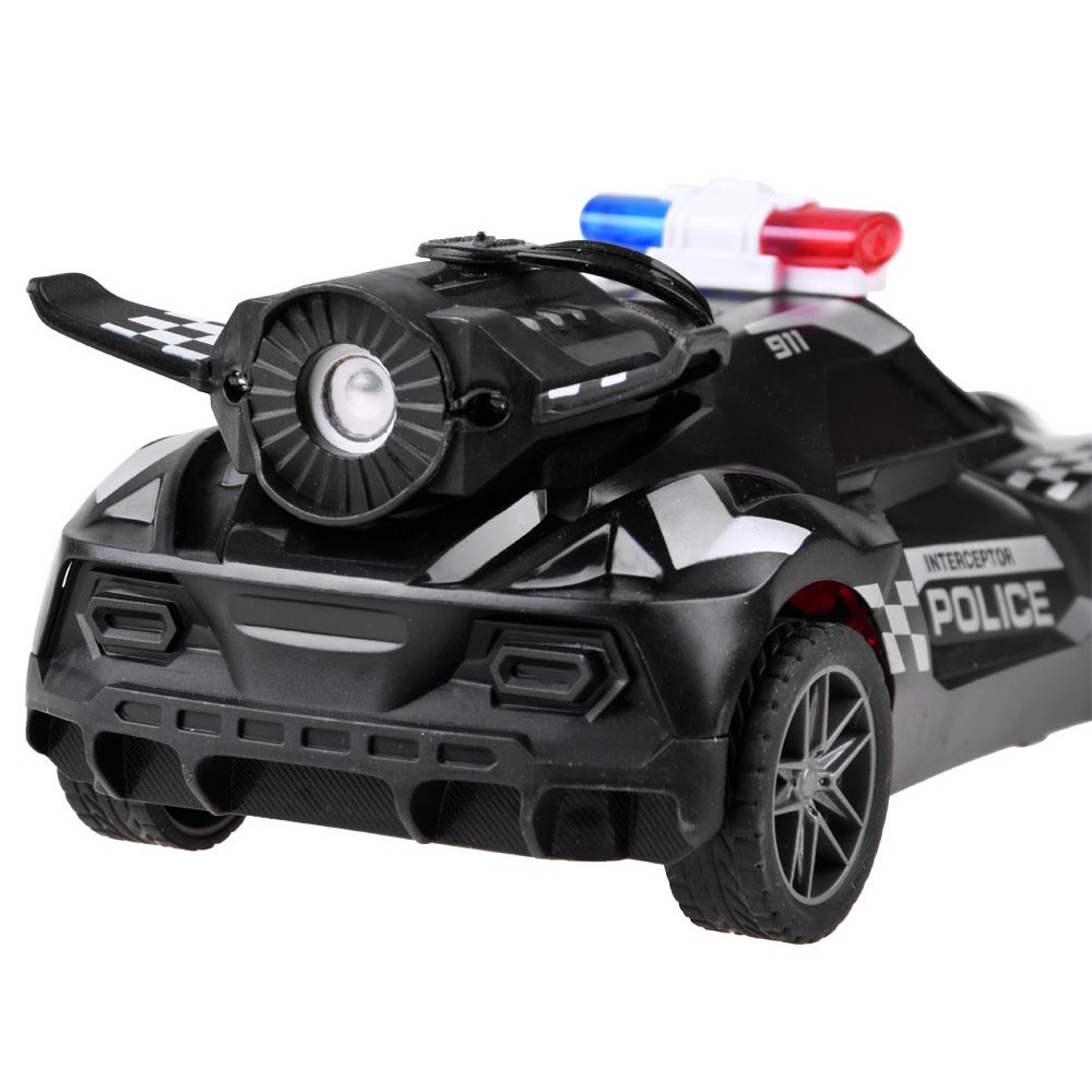 JOKO RC Autíčko Polícia s DYMOM + svetelné efekty, policajné auto na diaľkové ovládanie, čierne