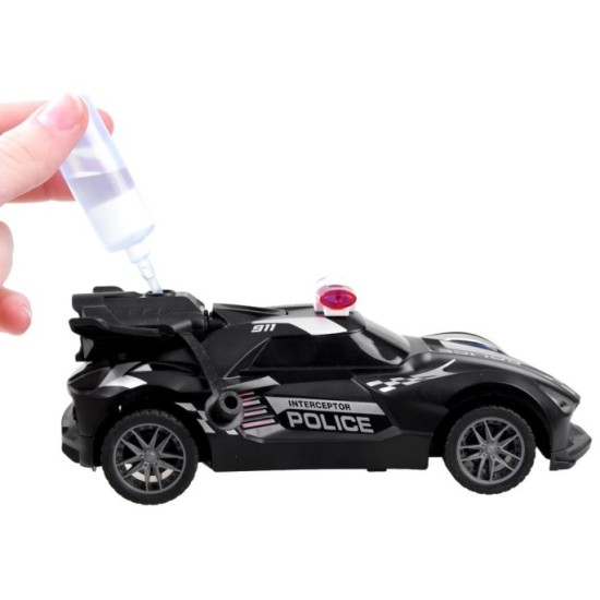 JOKO RC Autíčko Polícia s DYMOM + svetelné efekty, policajné auto na diaľkové ovládanie, čierne