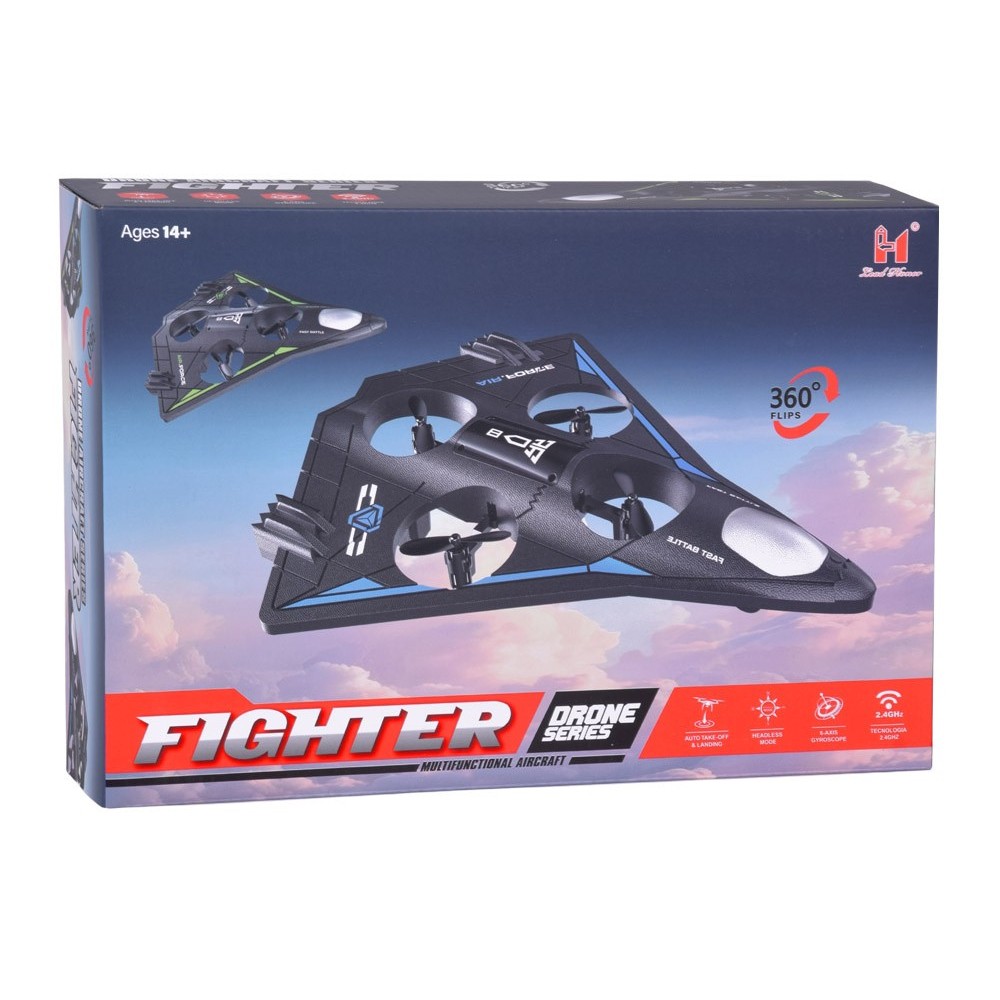 JOKO RC Dron Fighter – 360°, LED svetlo, kvadrokoptéra na diaľkové ovládanie, zelený