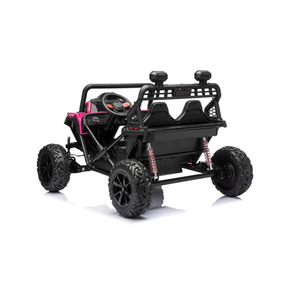JOKO Elektrické autíčko Buggy Sport OUTLAND 4x200W, Dvojmiestne kožené sedadlo, Penové kolesá, Nosnosť 50kg, ružové