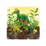 JOKO Interaktívne Terárium s Rastlinami a Dinosaurami, Kreatívna sada 3v1 s LED svetlom, Lampa S Dinosaurami, svietiace nálepky