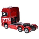 HUINA RC Súprava Kamión Scania 770 S V8 so svetlom a zvukom + rc plošinový príves, červený