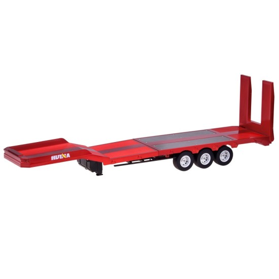 HUINA RC Súprava Kamión Scania 770 S V8 so svetlom a zvukom + rc plošinový príves, červený