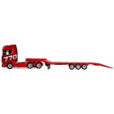 HUINA RC Súprava Kamión Scania 770 S V8 so svetlom a zvukom + rc plošinový príves, červený