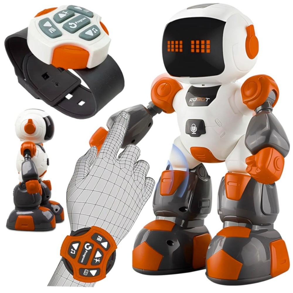 BUDDY RC Robot Diaľkovo ovládaný Rukou, interaktívny – tancuje, chodí, spieva, svieti LED a nahráva zvuk