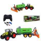 JOKO RC Traktor s cisternou a postrekovačom, LED svetlo, na diaľkové ovládanie 1:24, zelený