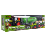 JOKO RC Traktor s cisternou a postrekovačom, LED svetlo, na diaľkové ovládanie 1:24, zelený