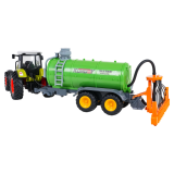 JOKO RC Traktor s cisternou a postrekovačom, LED svetlo, na diaľkové ovládanie 1:24, zelený
