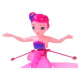 JOKO Flying Fairy Lietajúca Víla s Krídlami ovládaná Rukou so svetlom, usb nabíjací kábel, ružová