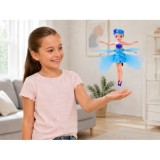 JOKO Flying Fairy Lietajúca Víla s Krídlami ovládaná Rukou so svetlom, usb nabíjací kábel, ružová