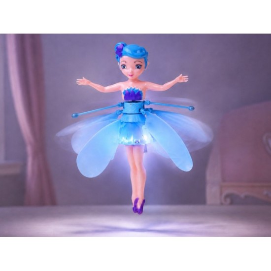 JOKO Flying Fairy Lietajúca Víla s Krídlami ovládaná Rukou so svetlom, usb nabíjací kábel, ružová