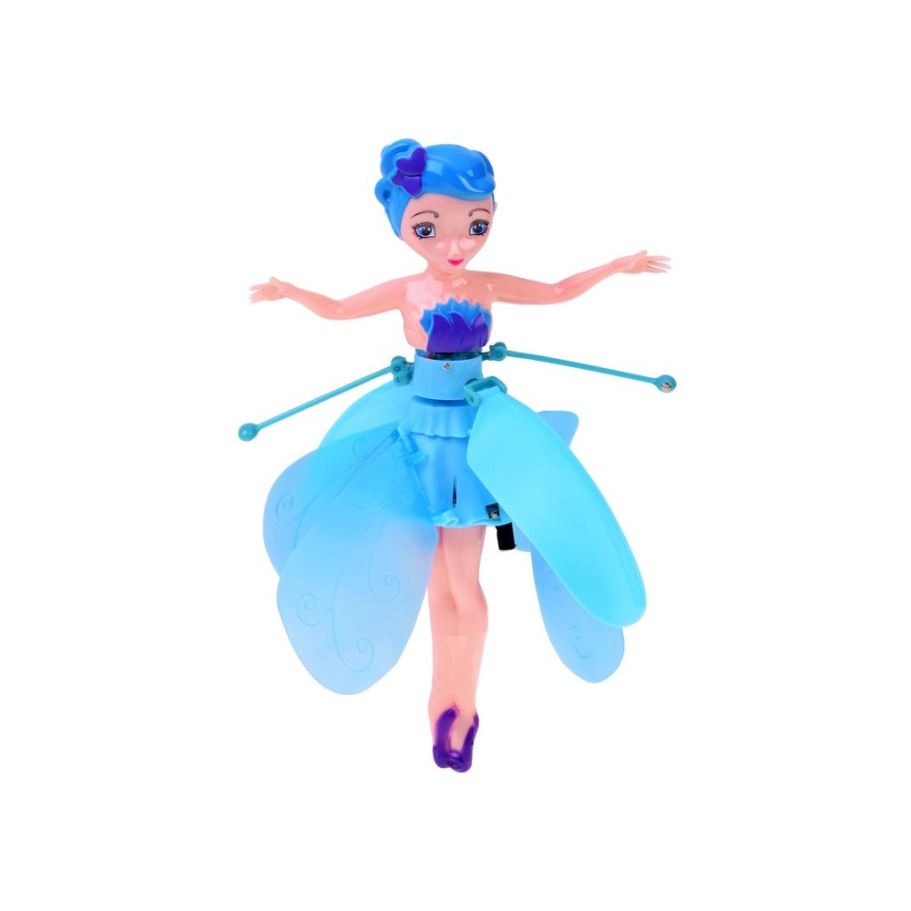 JOKO Flying Fairy Lietajúca Víla s Krídlami ovládaná Rukou so svetlom, usb nabíjací kábel, ružová