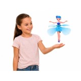 JOKO Flying Fairy Lietajúca Víla s Krídlami ovládaná Rukou so svetlom, usb nabíjací kábel, ružová