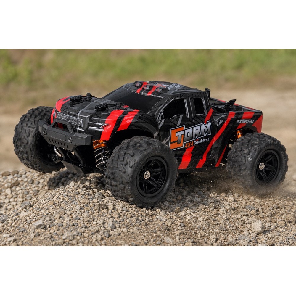 JOKO RC Auto Buggy Off-Road Ligting 4x4, bezkefový motor, na diaľkové ovládanie 1:18, čierne