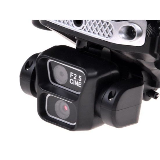 JOKO RC Dron A19P, Kvadrokoptéera s HD Kamerou, skladací, púzdro, diaľkové ovládanie s obrazovkou, Bezkartáčové 4 motory, čierny