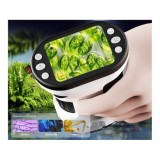 JOKO Digitálny detský mikroskop s 1000x obrazovkou, 2” LED kamerou, Funkcia Nahrávani, biely